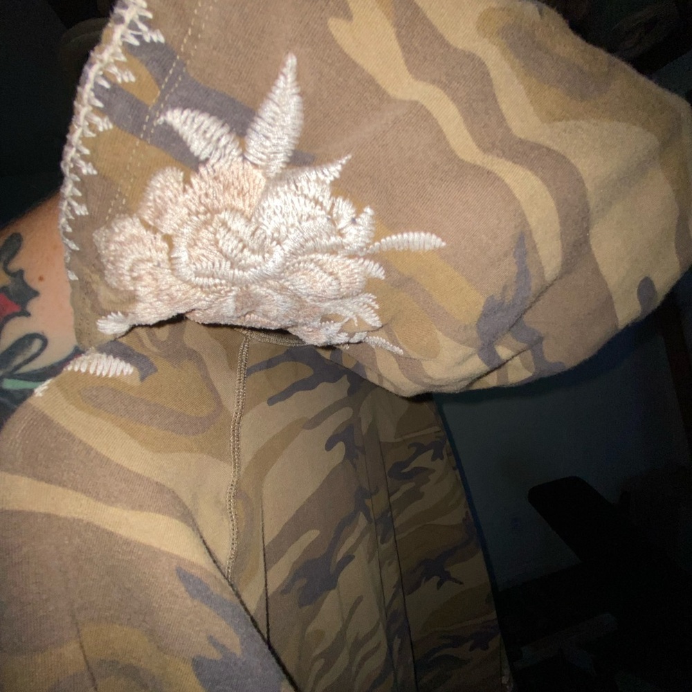 Johnny Was/L/embroidered army hoodie